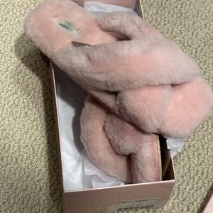 Patricia Green Mt Hood Shearling slide pink NEW in BOX size 10 (fits a 9.5)